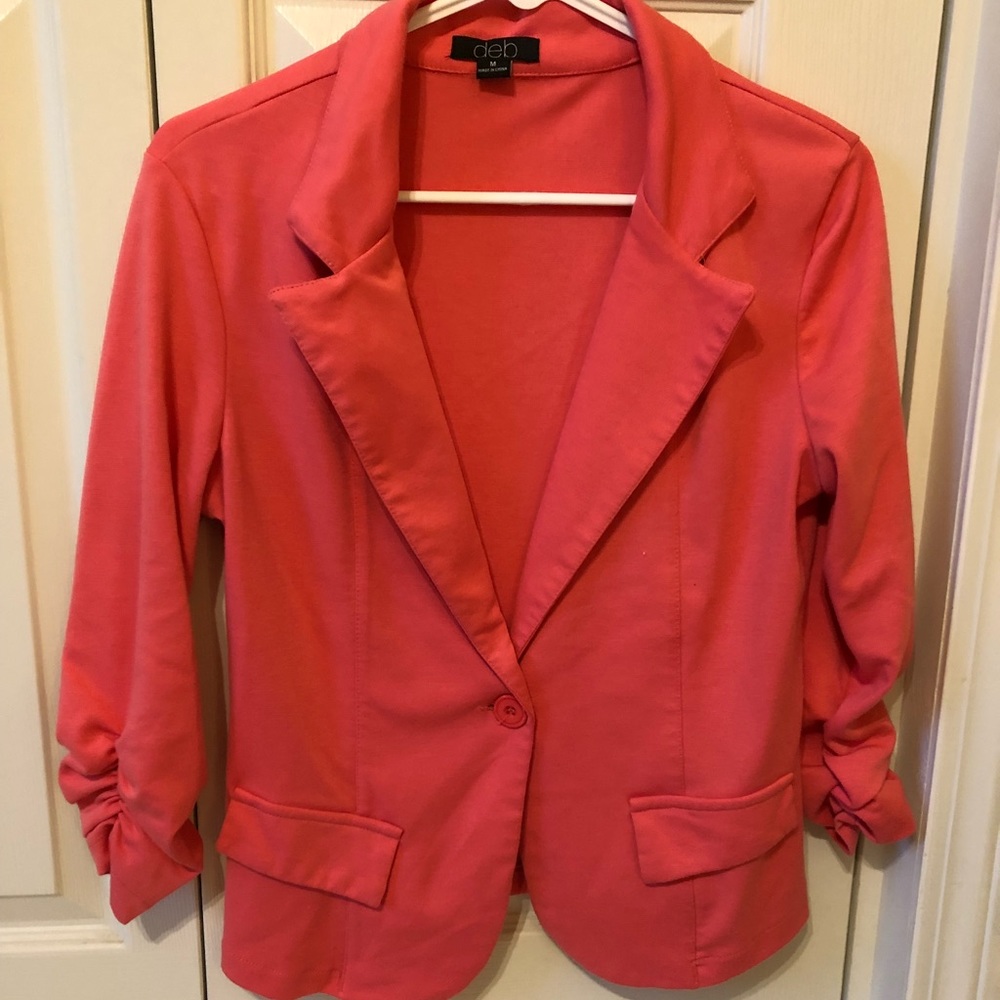 peach colored blazer